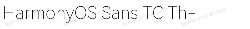 HarmonyOS Sans TC Th字体转换